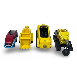 Paw Patrol Rubble and Crew Construction Toy Vehicle Lot Bulldozer Crane 4pc